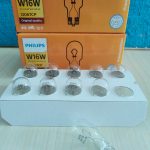 Bohlam colok tusuk T16 12V W16 w Philips original harga per pc 12067CP
