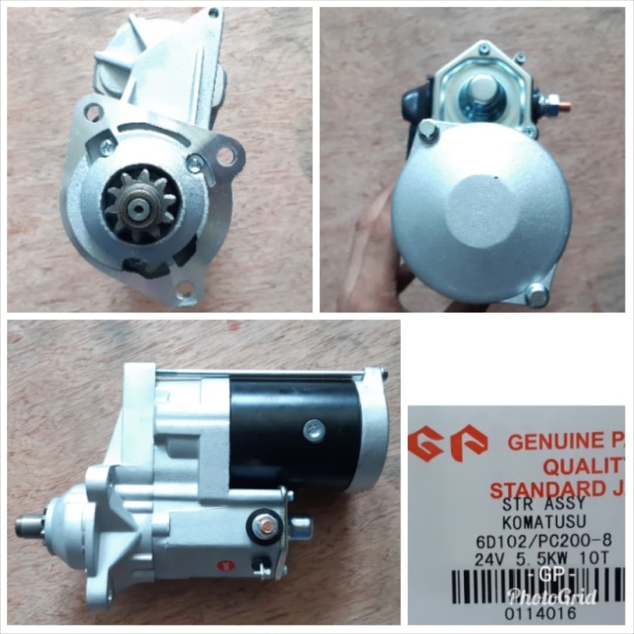 Dinamo Starter GP Komatsu 6D102 PC 200-8 24V 5.5KW 10T 40 PN 0114016