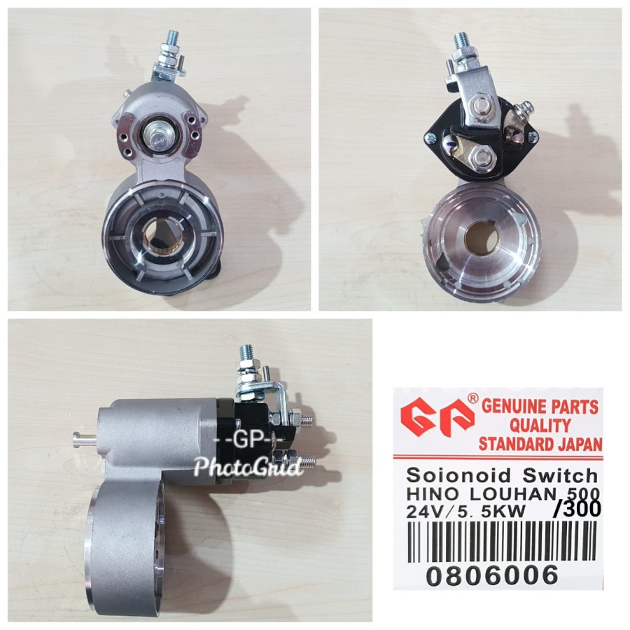 Solenoid Switch Starter GP Hino Louhan 500 RKZ Kobelco SK200 24V 5.5 KW PN 0806006