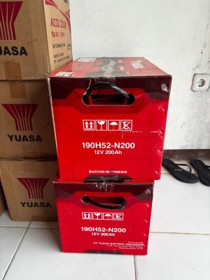 AKI BATERAI BASAH YUASA N200 190H52 12V 200AH KAPAL TRUCK GENSET