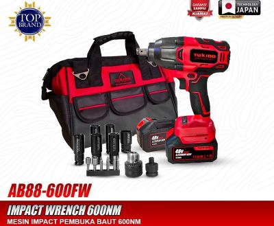 IMPACT WRENCH PEMBUKA BAUT 48V YUKIDO MERAH AB8-600FW 600 NM 220V